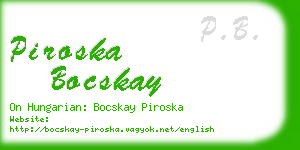 piroska bocskay business card